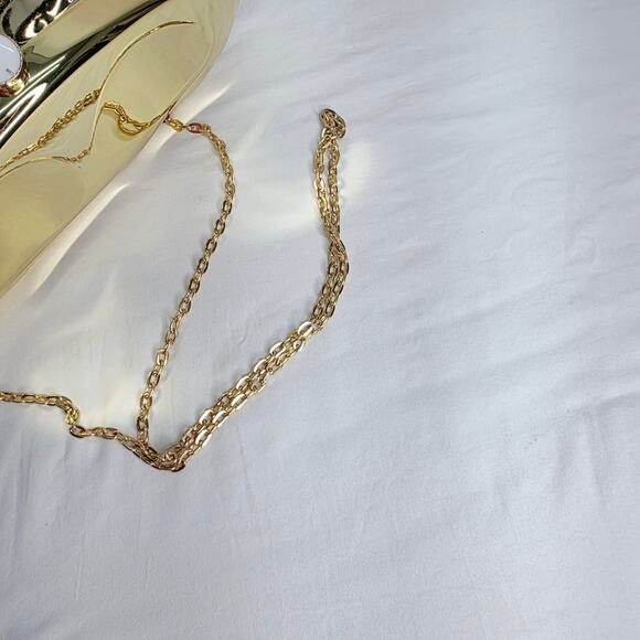 Gold Acrylic Clutch Purse Shell with Chain for Party Wedding Prom date night - Picture 13 of 15